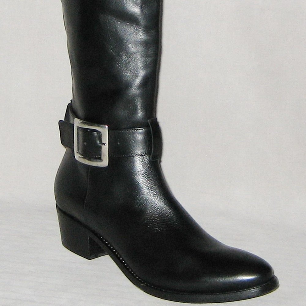 NEW Capezzani Buckle RIDING Leather Boot Women 40 / 9.5 Made In ITALY MSRP $705